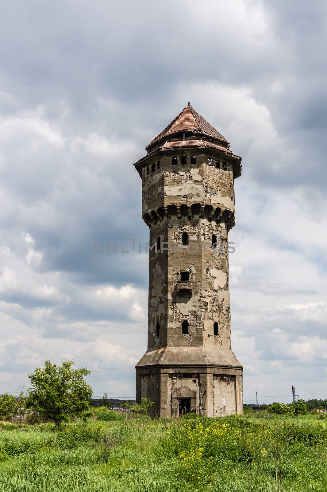 Devastated  water tower by pawel_szczepanski