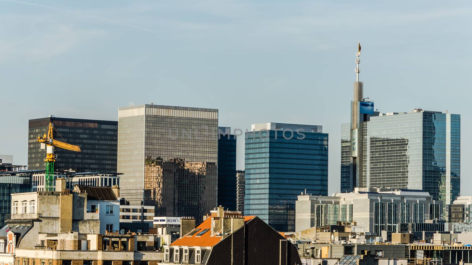 Northern Quarter - modern financial and business center of Brussels, taken on May 05, 2013. Over half of the 20 tallest buildings in Belgium are located in the Northern Quarter.