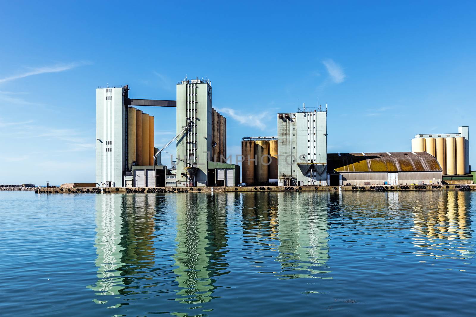 Bulk terminal in the Port of Ystad, Sweden’s third-largest cargo and ferry port, serving over 1.7 million travellers per year, a part of the E65 trans-European route.