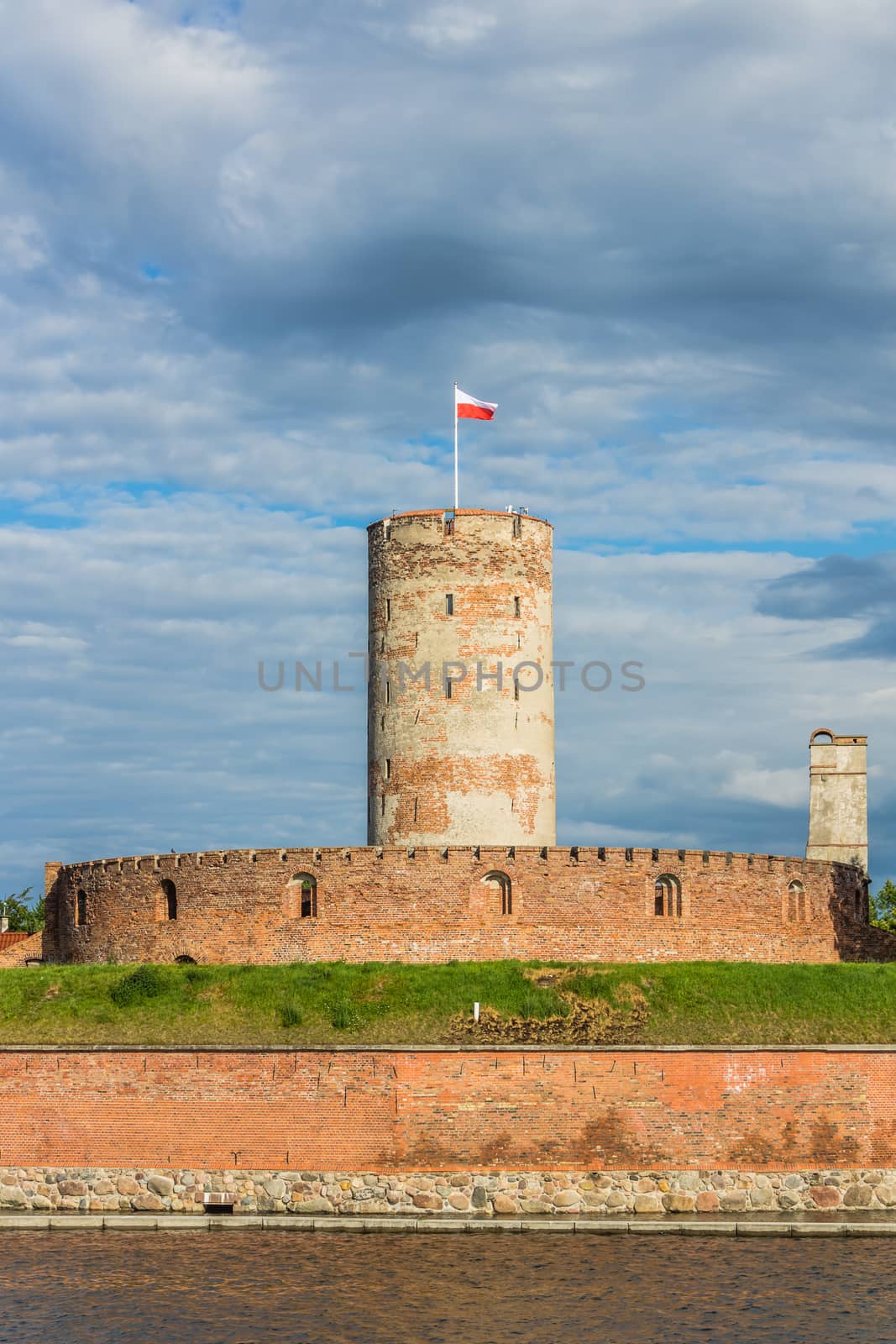 The Fort Carré of  the ancient Wisloujscie fortress in Gdansk, Poland. Located  over the Dead Vistula River, at the former mouth of the Vistula River to the Baltic Sea.