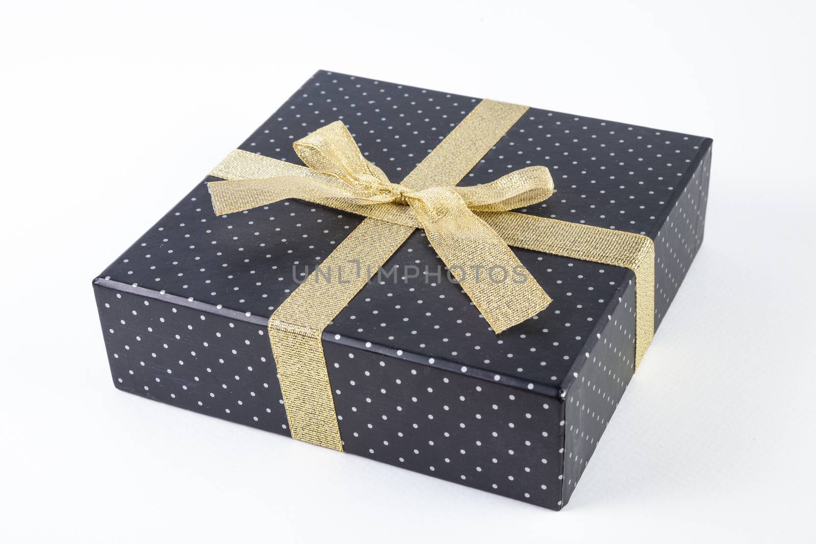 Blue gift box on white background