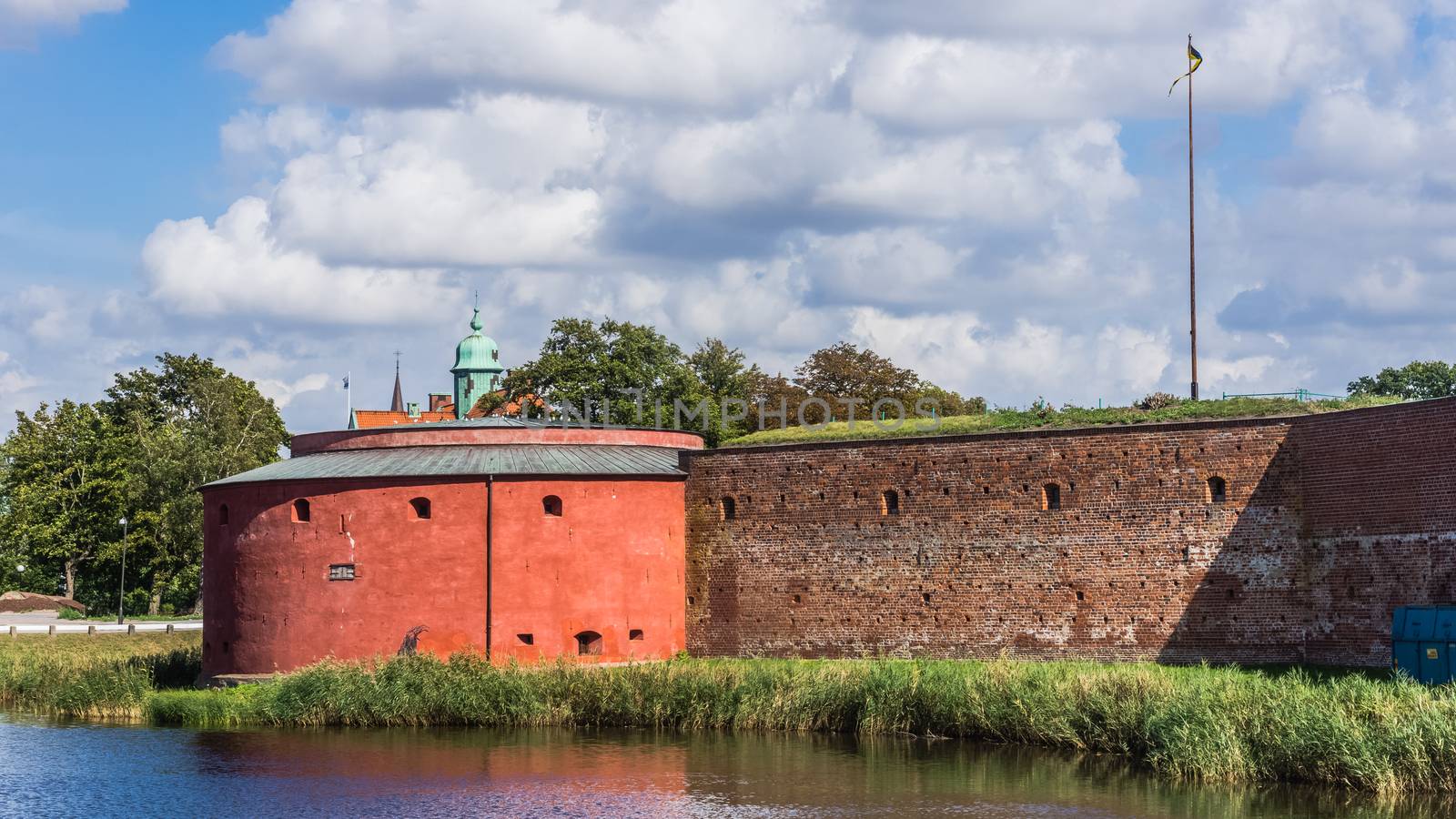 Part of Malmo Castle ( Malmöhus) in Malmo, Sweden. Old fortress founded in 1434 by King Eric of Pomerania, demolished and rebuilt in early 16th century, main landmark of the city.