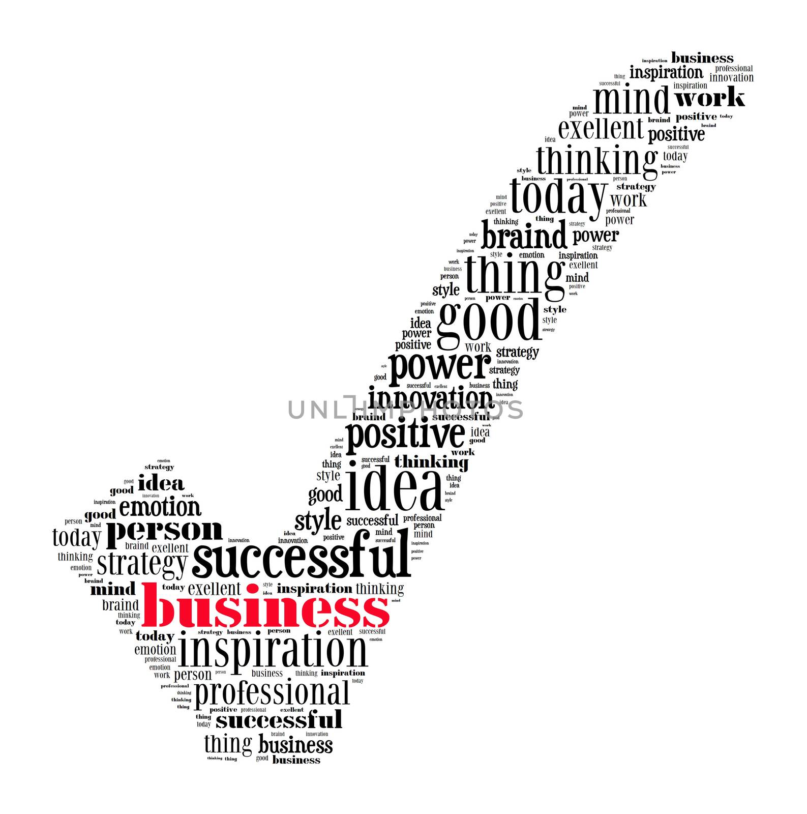 Successful business illustration word cloud concept