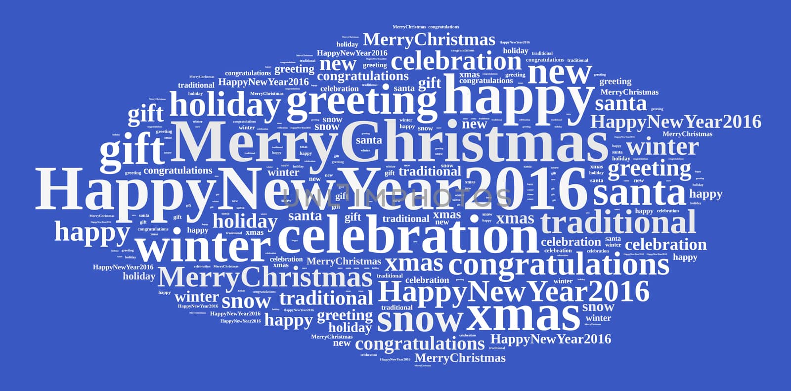 Happy new year illustration word cloud concept