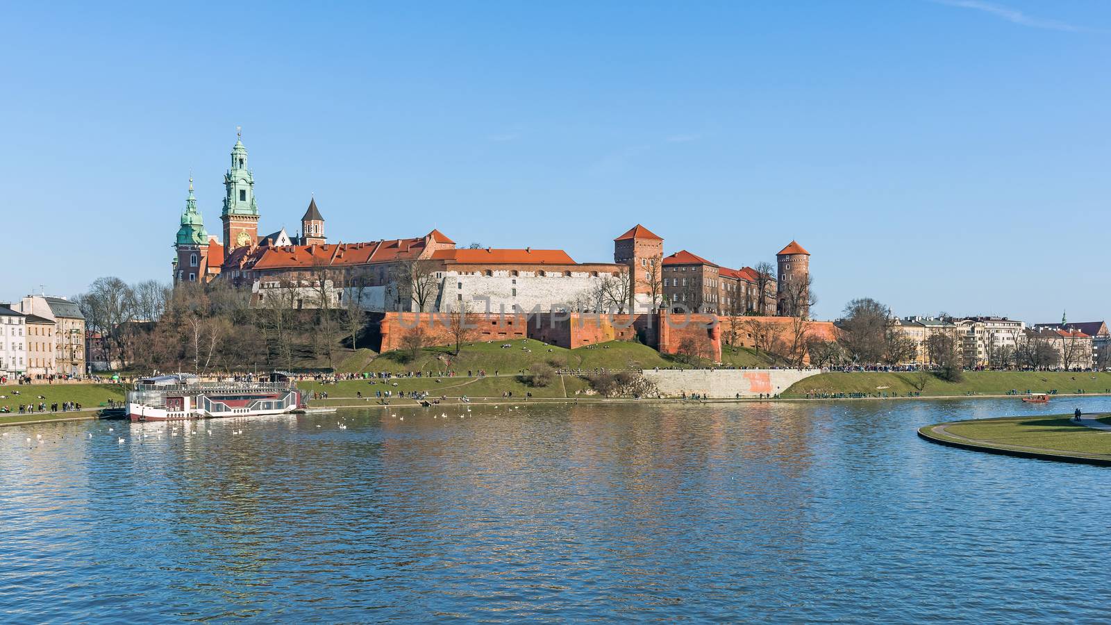 The Royal Castle at the Wawel Hill in Krakow, Poland.