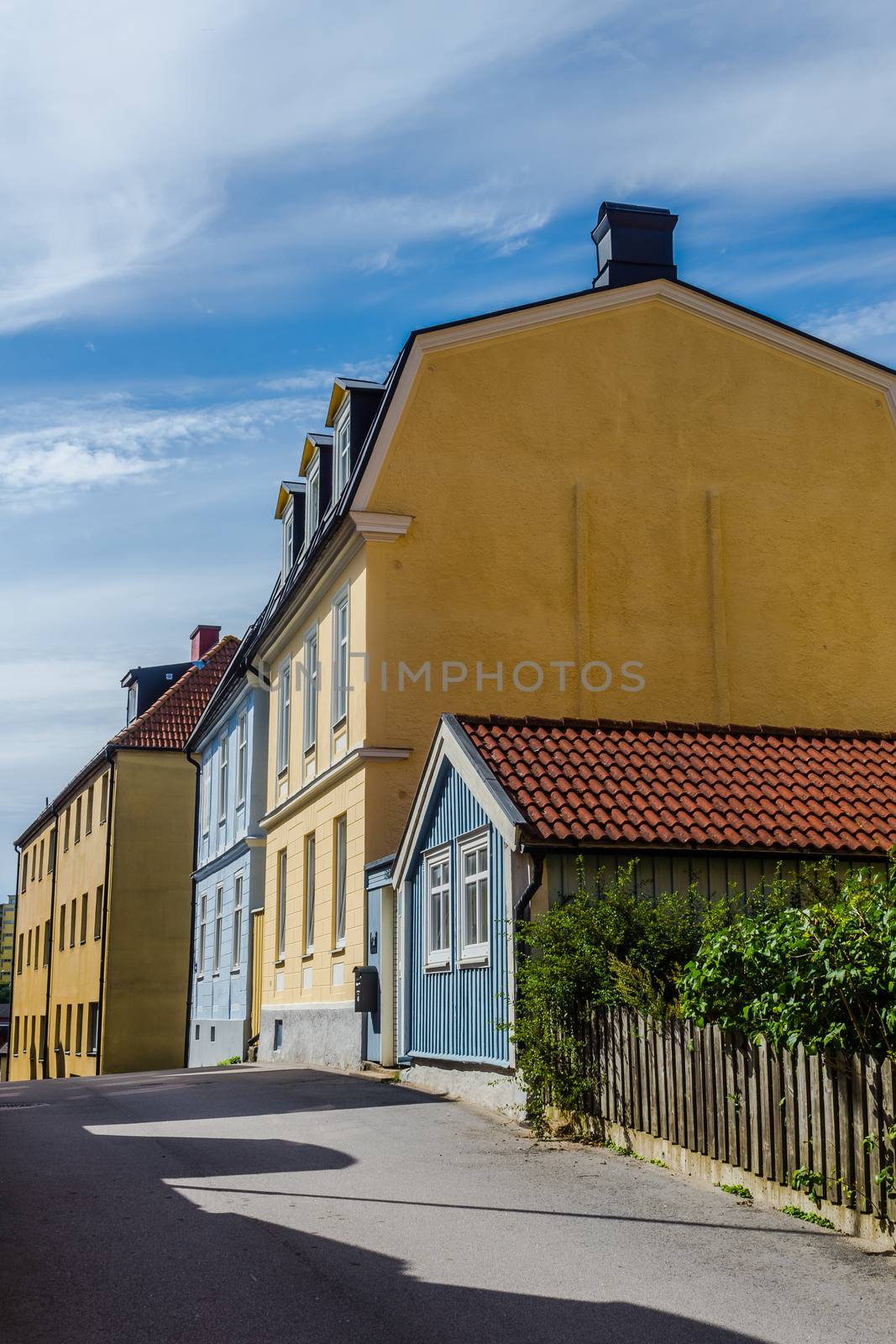 Small street in Karlskrona, Sweden