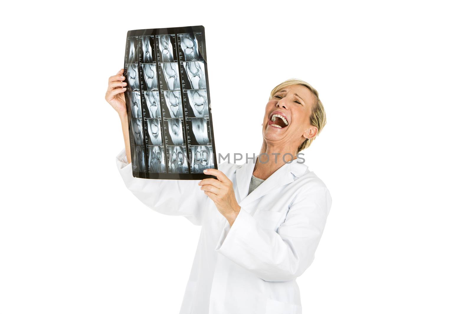 doctor woman looking at patient x-rays