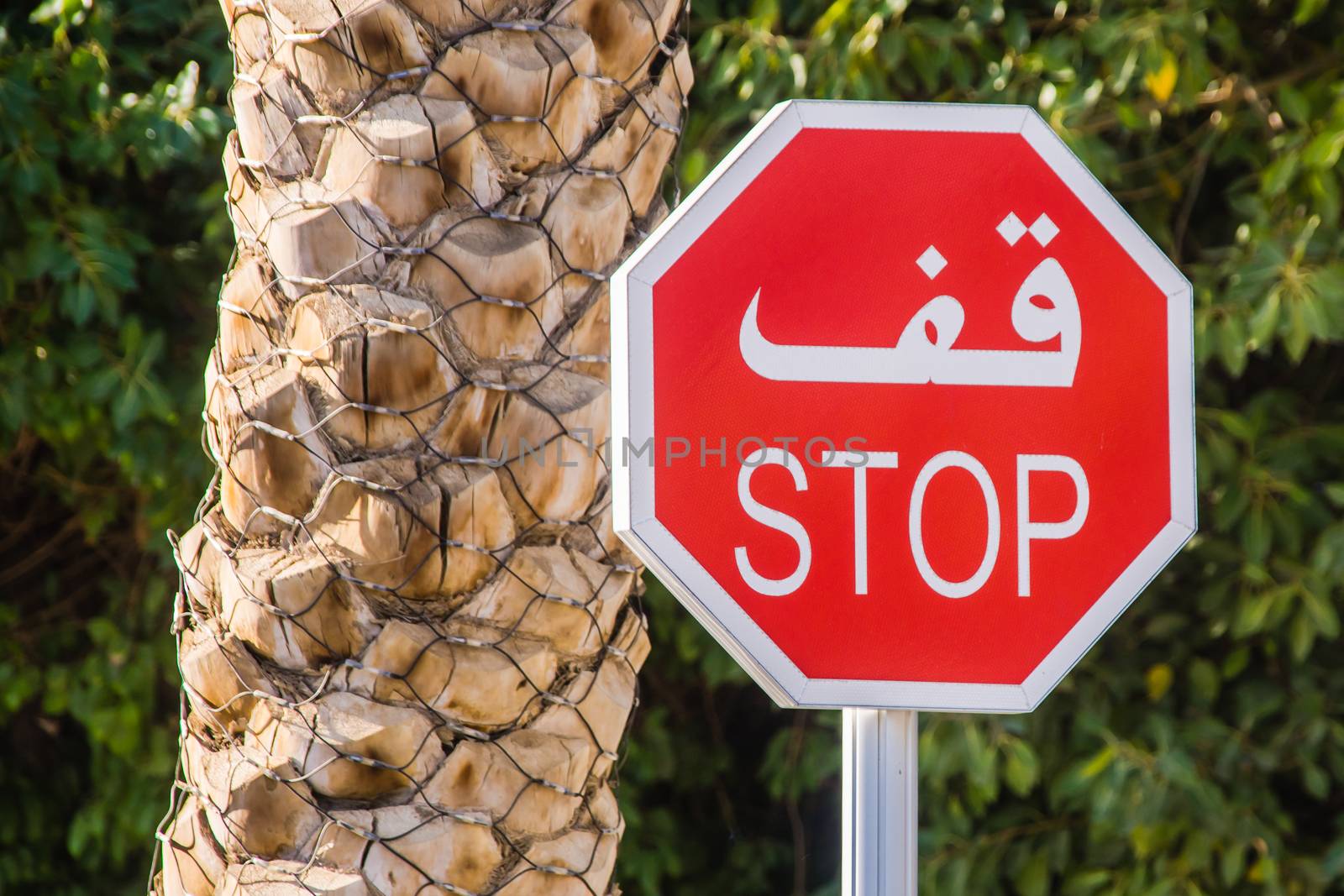 Arabic road sign