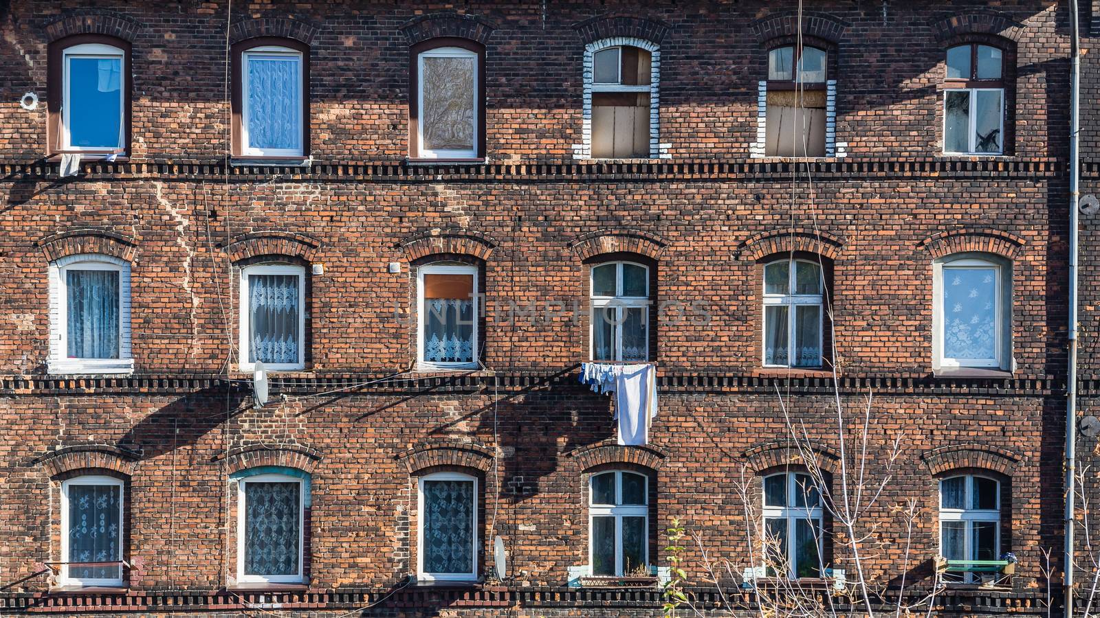 Facade of a typical miners house by pawel_szczepanski