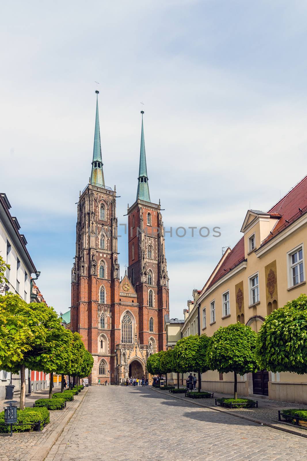 The Cathedral of St. John the Baptist, the seat of the Roman Catholic Archdiocese of Wroclaw. Gothic church is located in the Ostrow Tumski the oldest part of the city