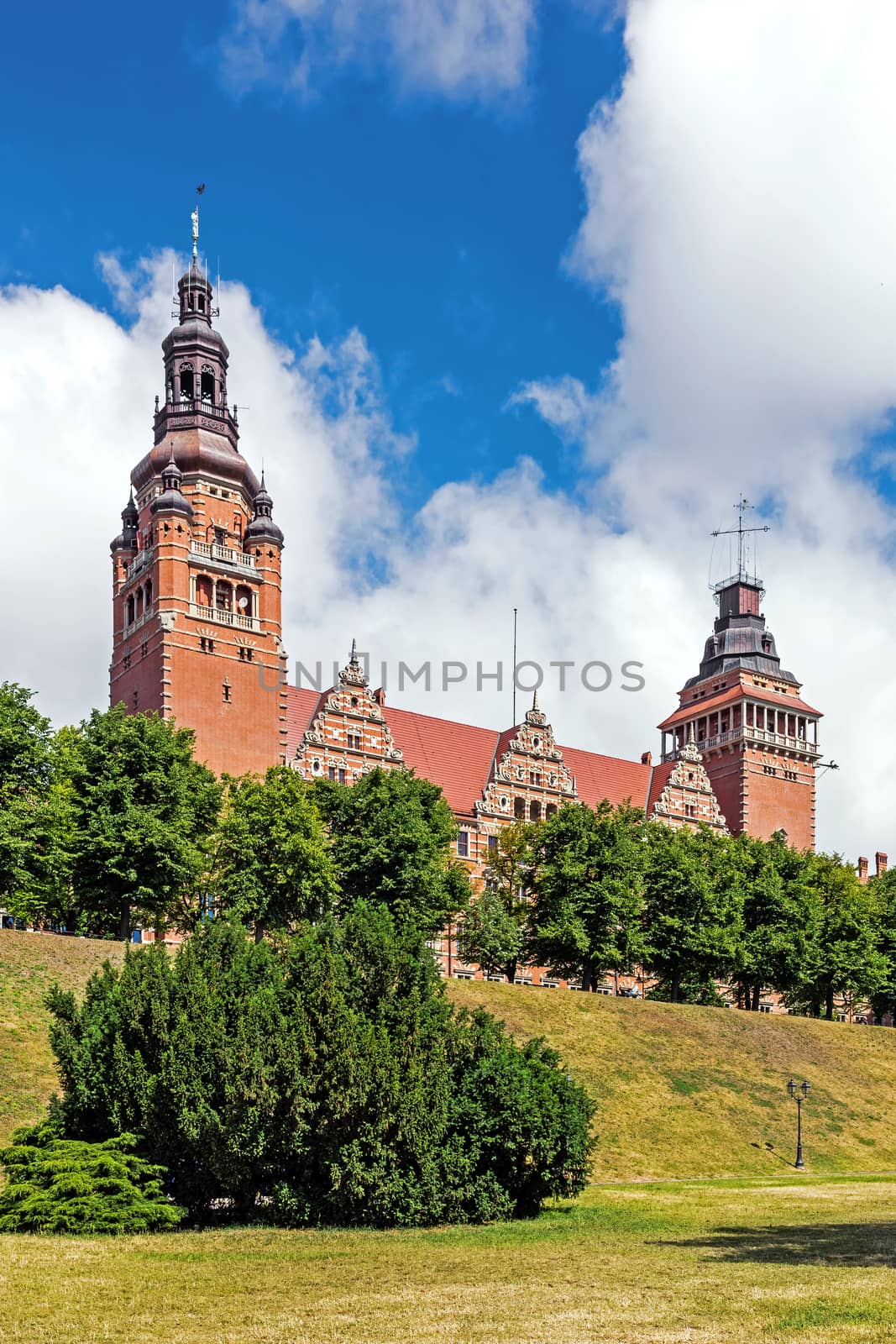 Seat of voivodship authorities in Szczecin at The Chrobry Embankment (Waly Chrobrego), complex of terraces and edifices built in the beginning of 20th century.