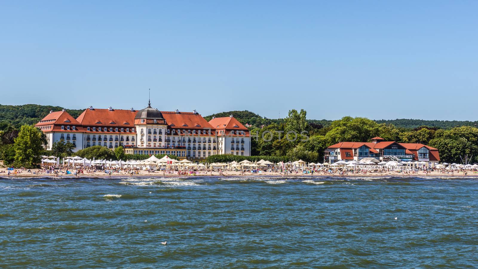 Five stars Sofitel Grand Sopot. Stylish hotel, built in 1927 in Art Noveau and neo-baroque style, remains one of the most recognizable landmarks of the resort.