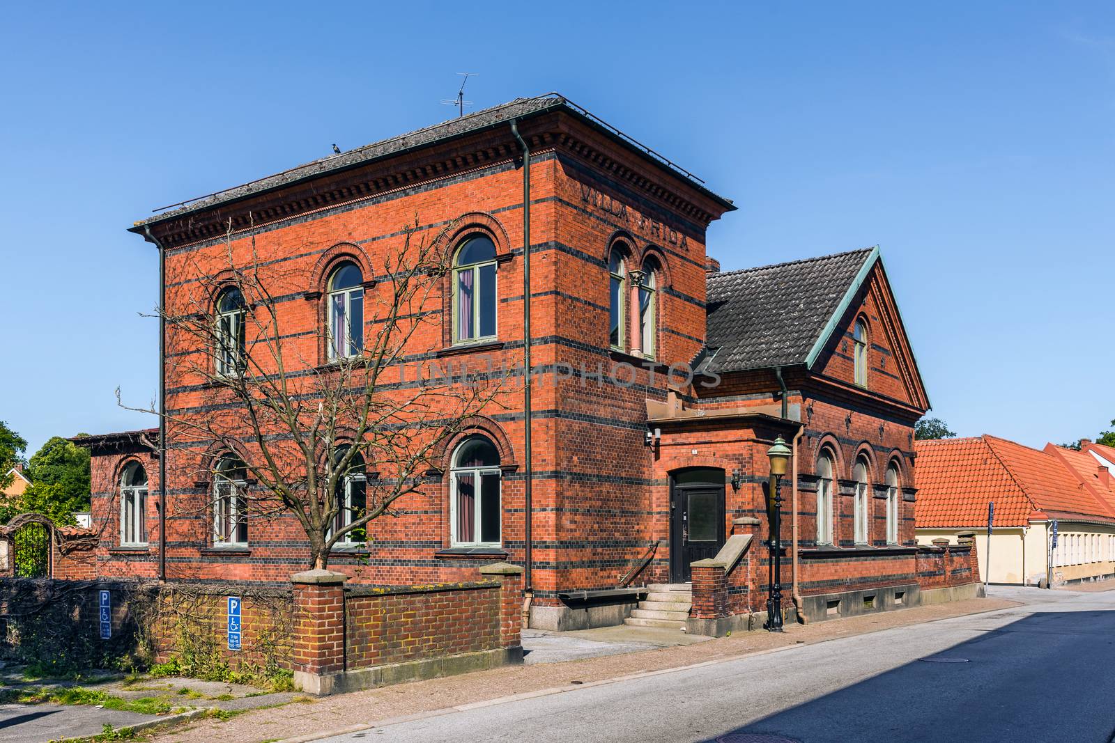 Villa Frida on Lilla Norregatan street. In the most recent series based on Henning Mankell's novels about inspector Wallander, building served as a police station.