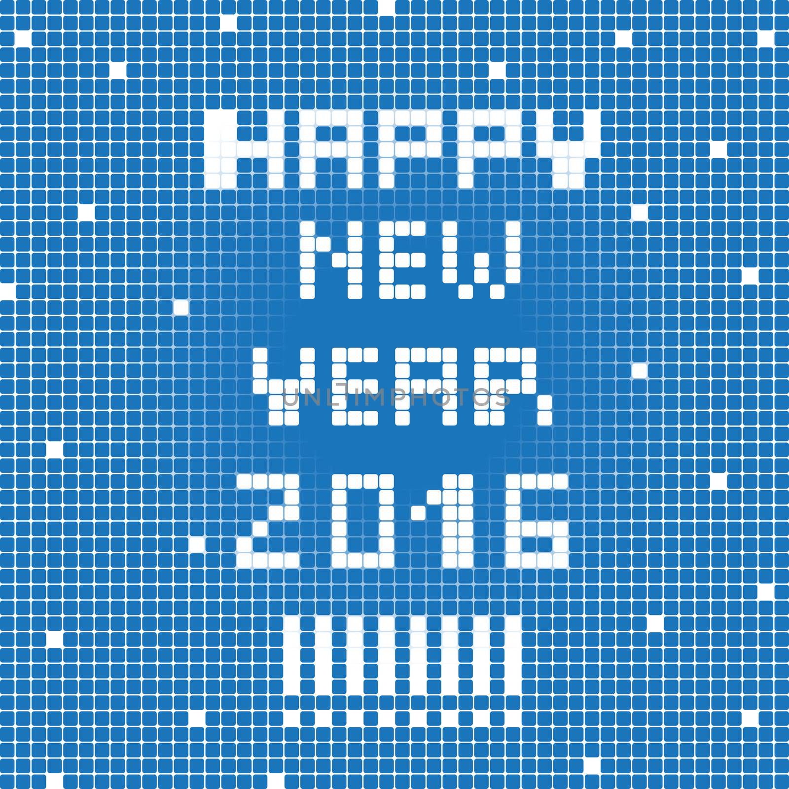 Happy New Year 2016 greetings card, pixel illustration of a scoreboard composition with digital text