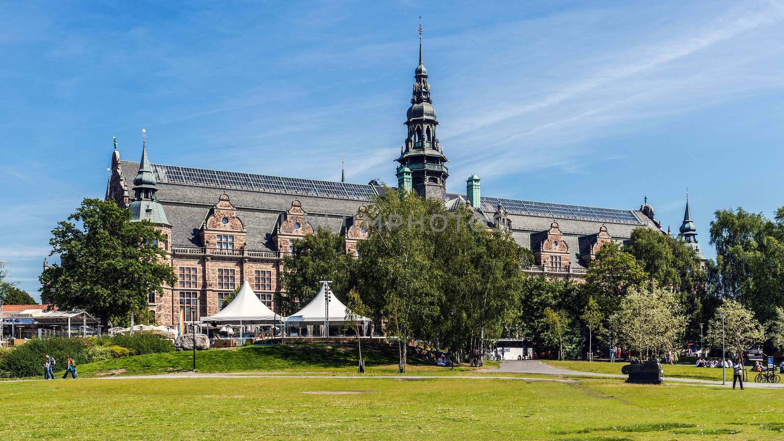 The Nordic Museum on Djurgarden Island in Stockholm dedicated for the cultural history and ethnography of Sweden. The museum was founded in the late 19th century by Artur Hazelius.