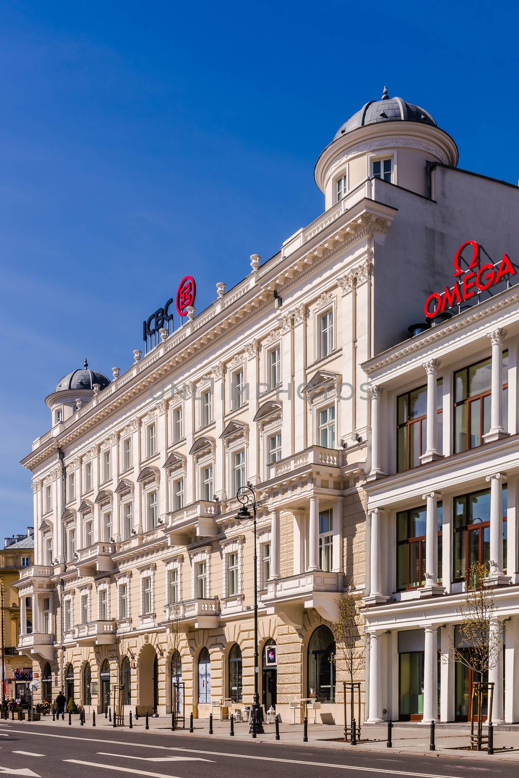 Griffin House on the Three Crosses Square in Warsaw, in the heart of the city. Beautiful Neo-Renaissance tenement built in 1886 nowadays serves as a prestigious office building.