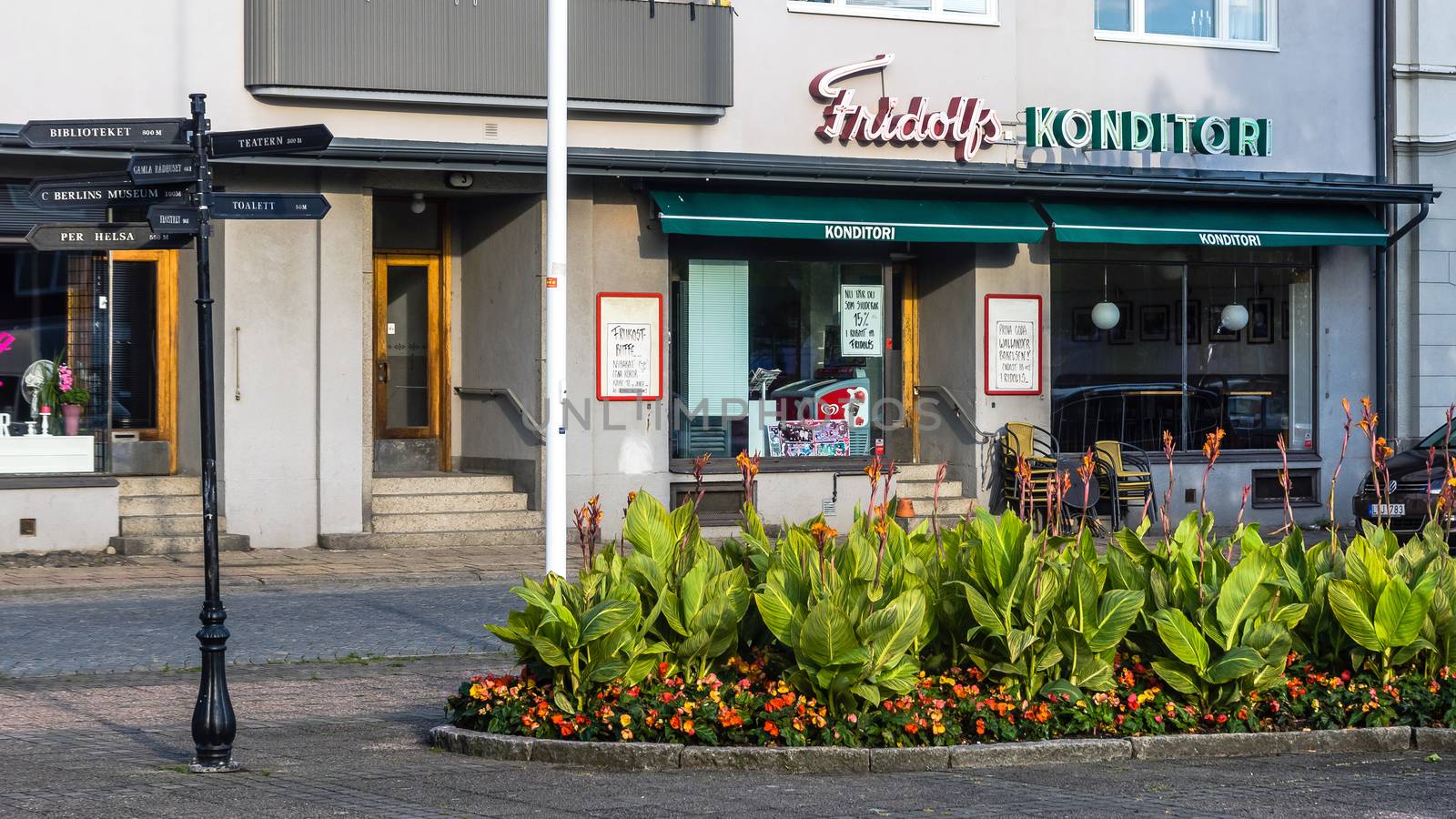 Legendary Fridolfs Konditori Café in Ystad featuring in the well-known series based on Henning Mankell's novels as a favorite café of fictitious hero, inspector Kurt Wallander.