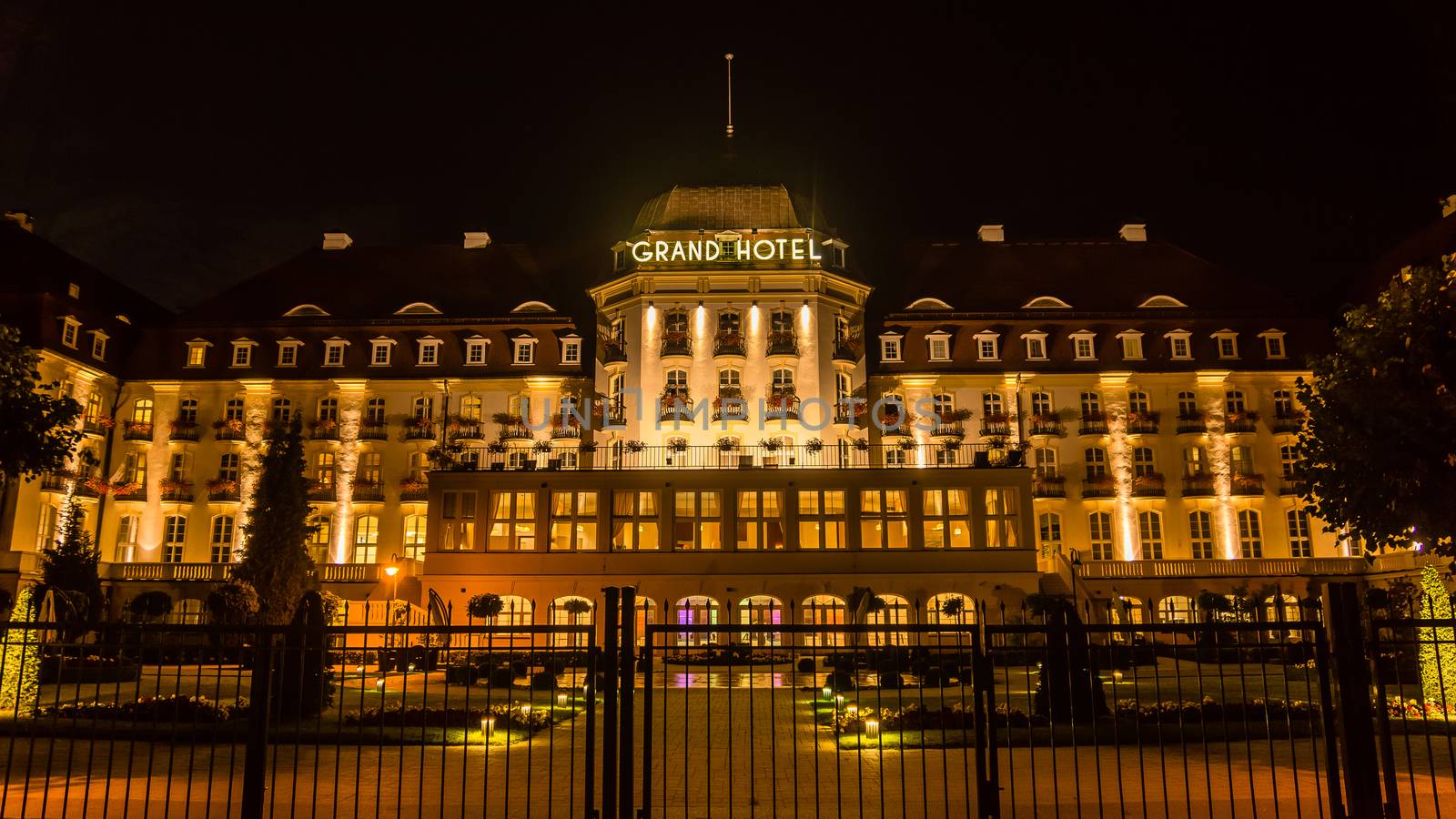 Five stars Sofitel Grand Sopot. Stylish hotel, built in 1927 in Art Noveau and neo-baroque style, remains one of the most recognizable landmarks of the resort.