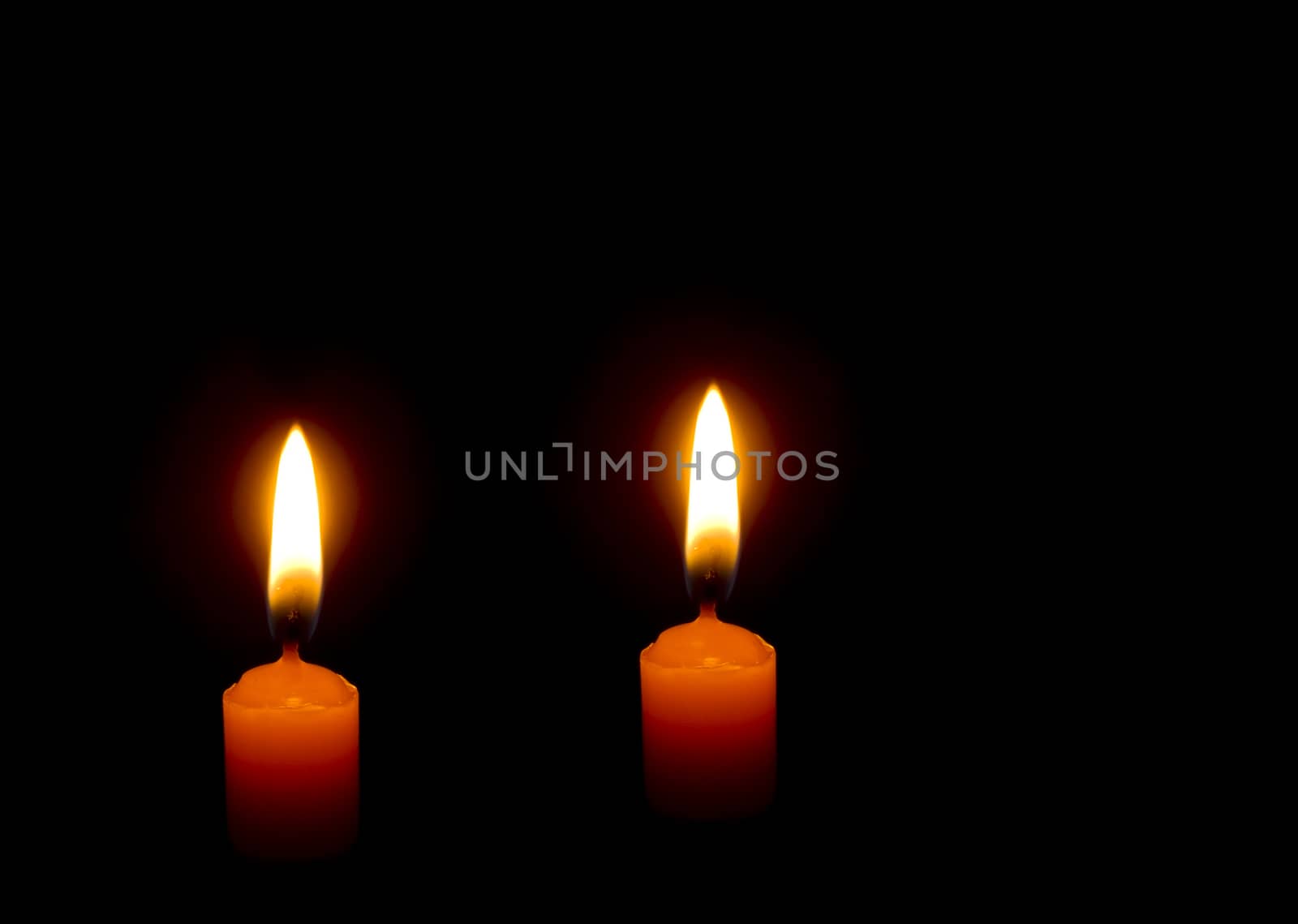 Candles in the dark.