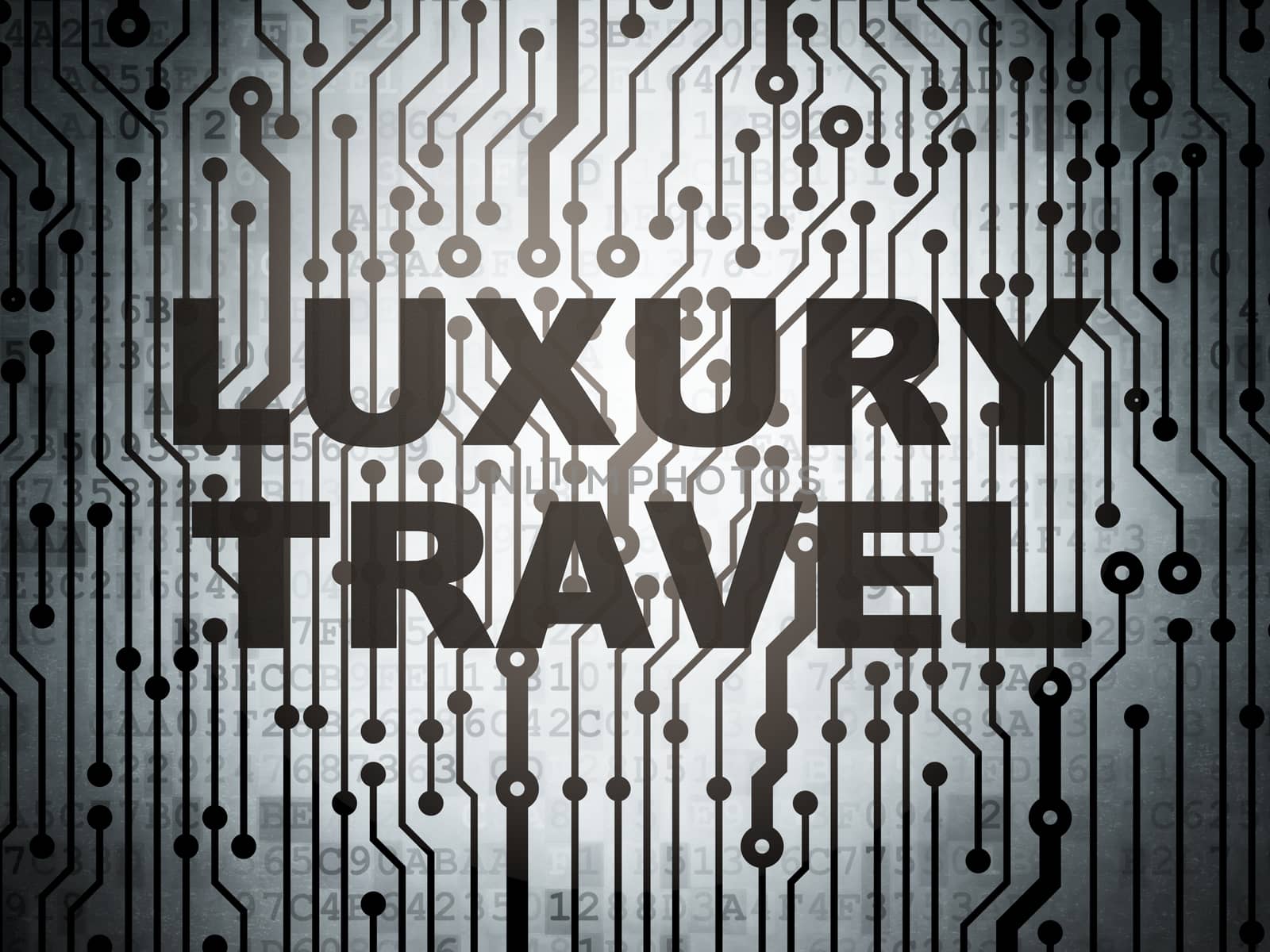 Tourism concept: circuit board with Luxury Travel by maxkabakov