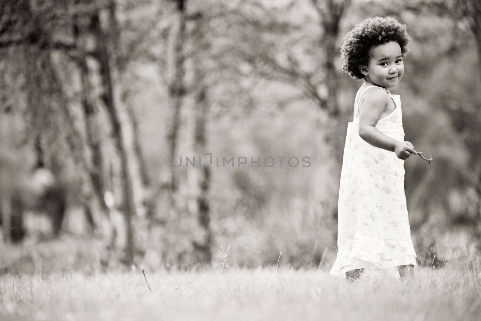African girl in black and white by DNFStyle