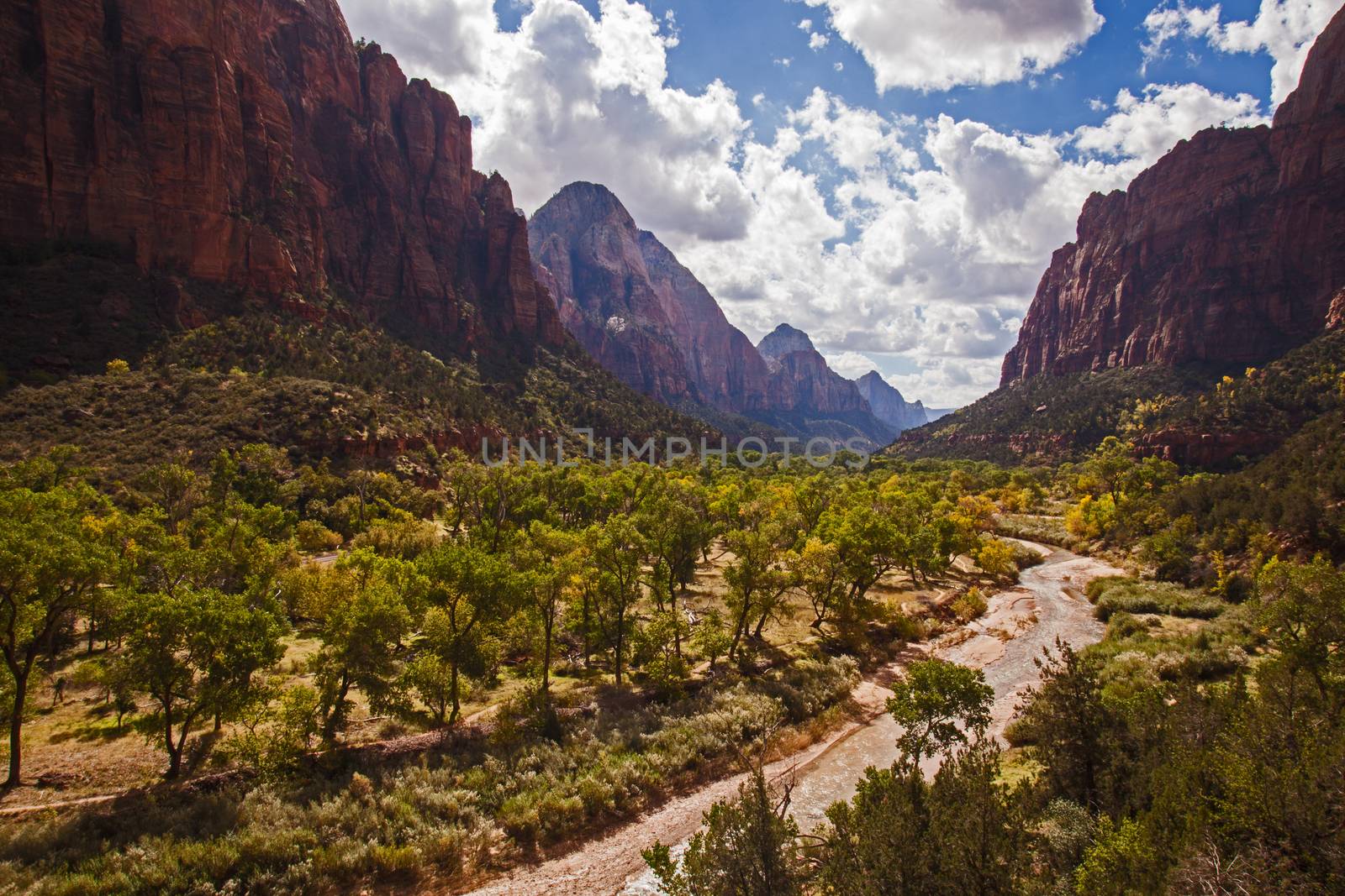 Zion National Park seen from  Emerald Pools Trail.