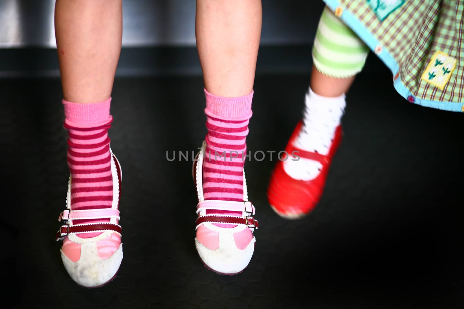 Legs of cute girl child