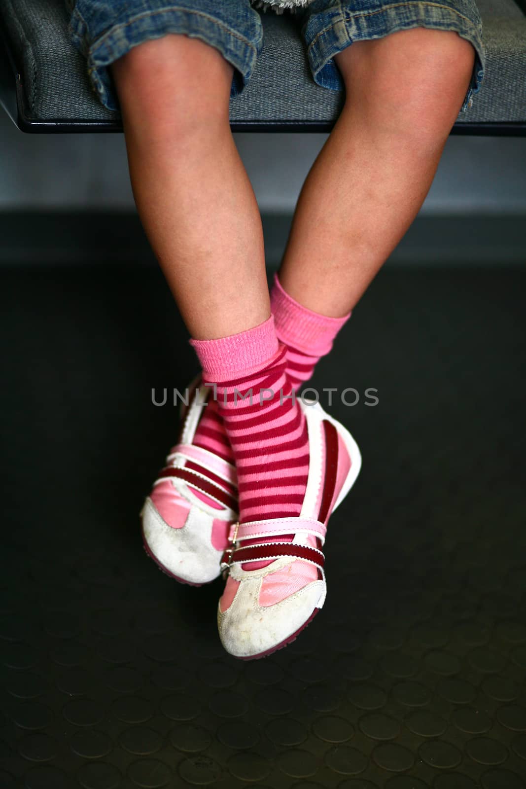Legs of cute girl child