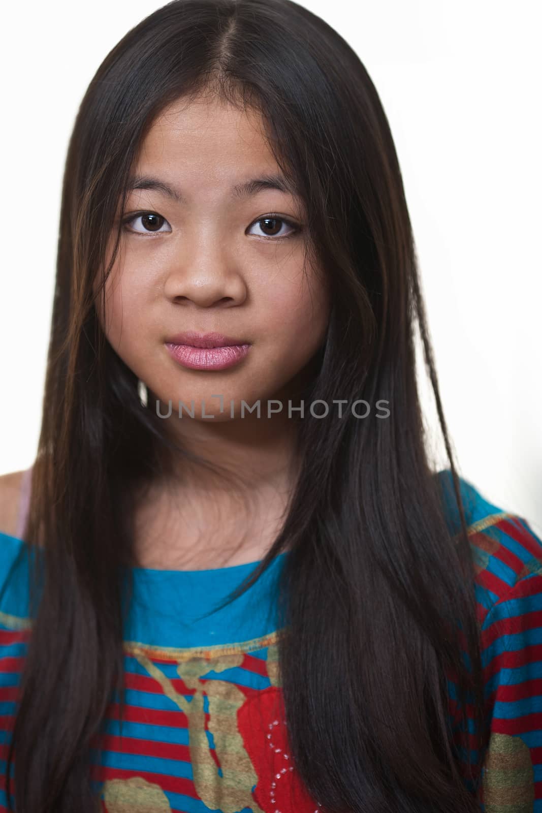 Picture of a young girl looking at the camera