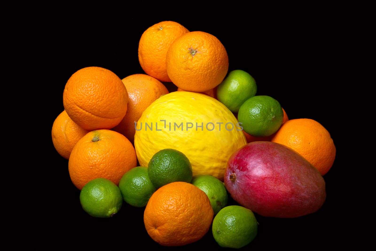 Plate of fruits shot in studio