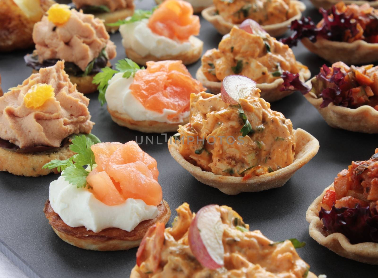 canape selection on platter