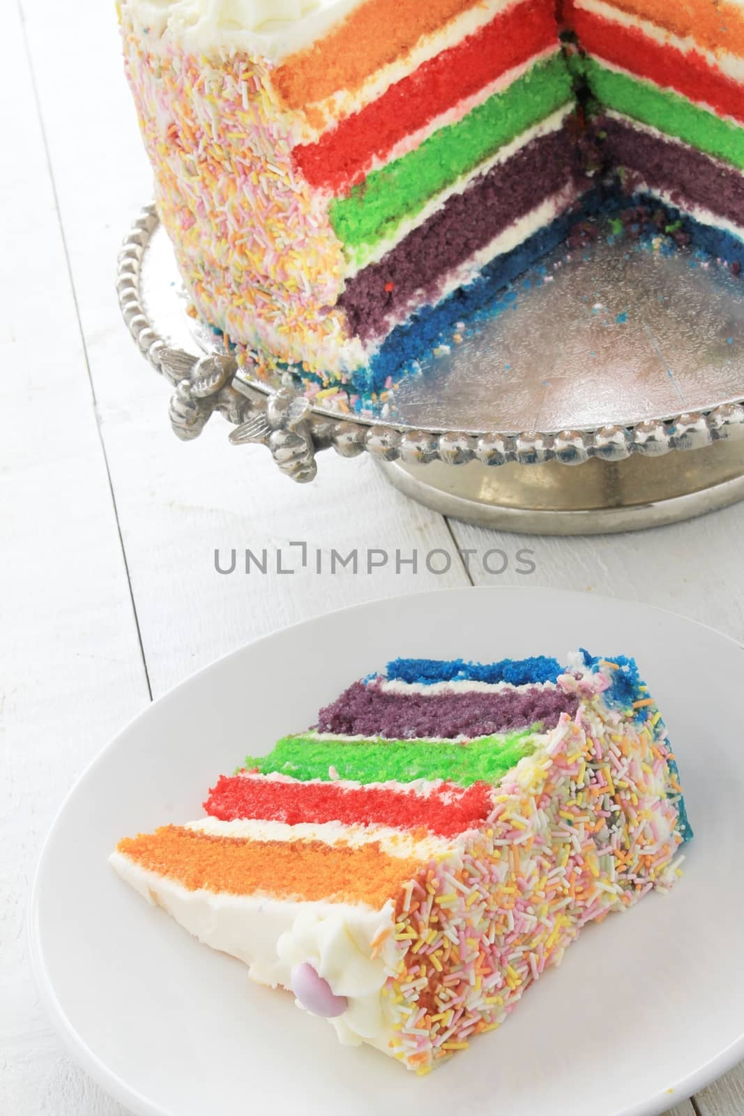 layered rainbow cake by neil_langan