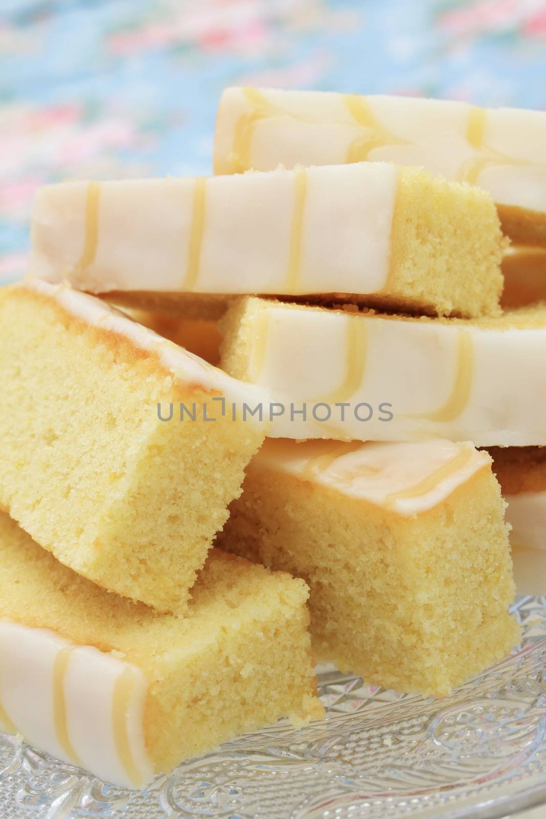 fresh baked lemon sponge biscuits
