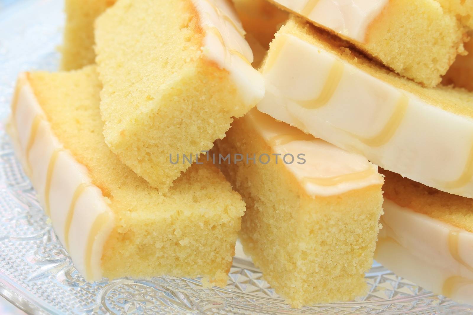 fresh baked lemon sponge biscuits