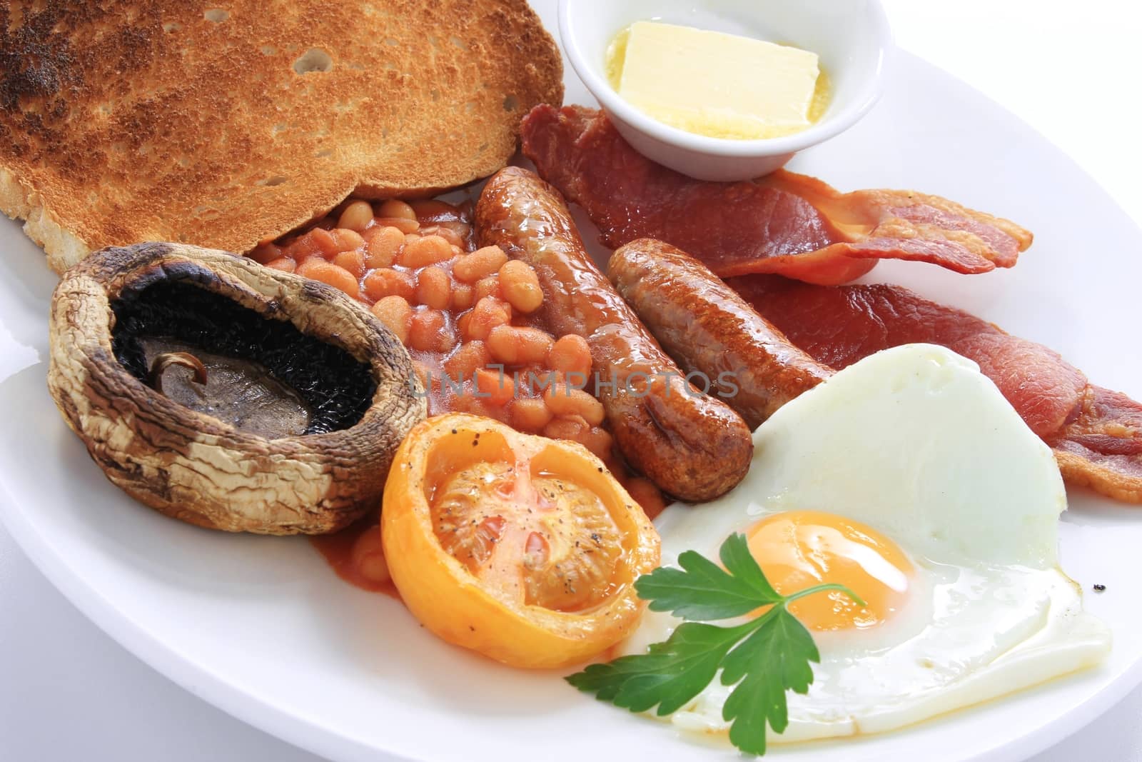 cooked english breakfast