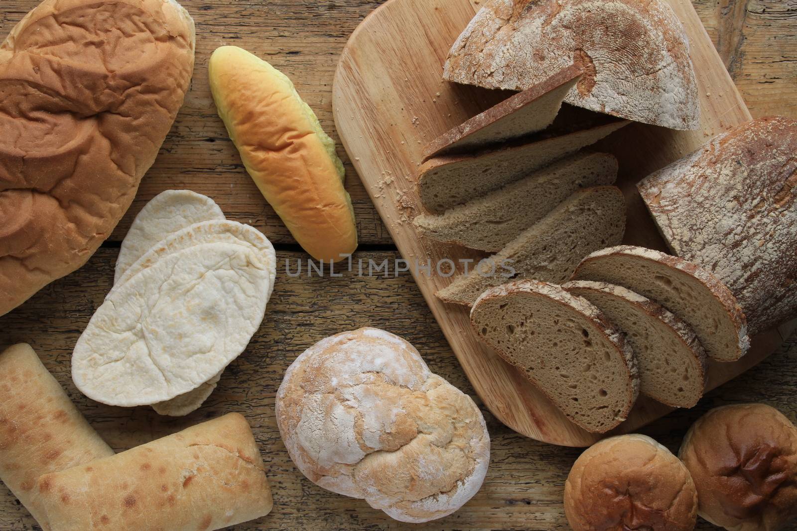 fresh baked bread selection