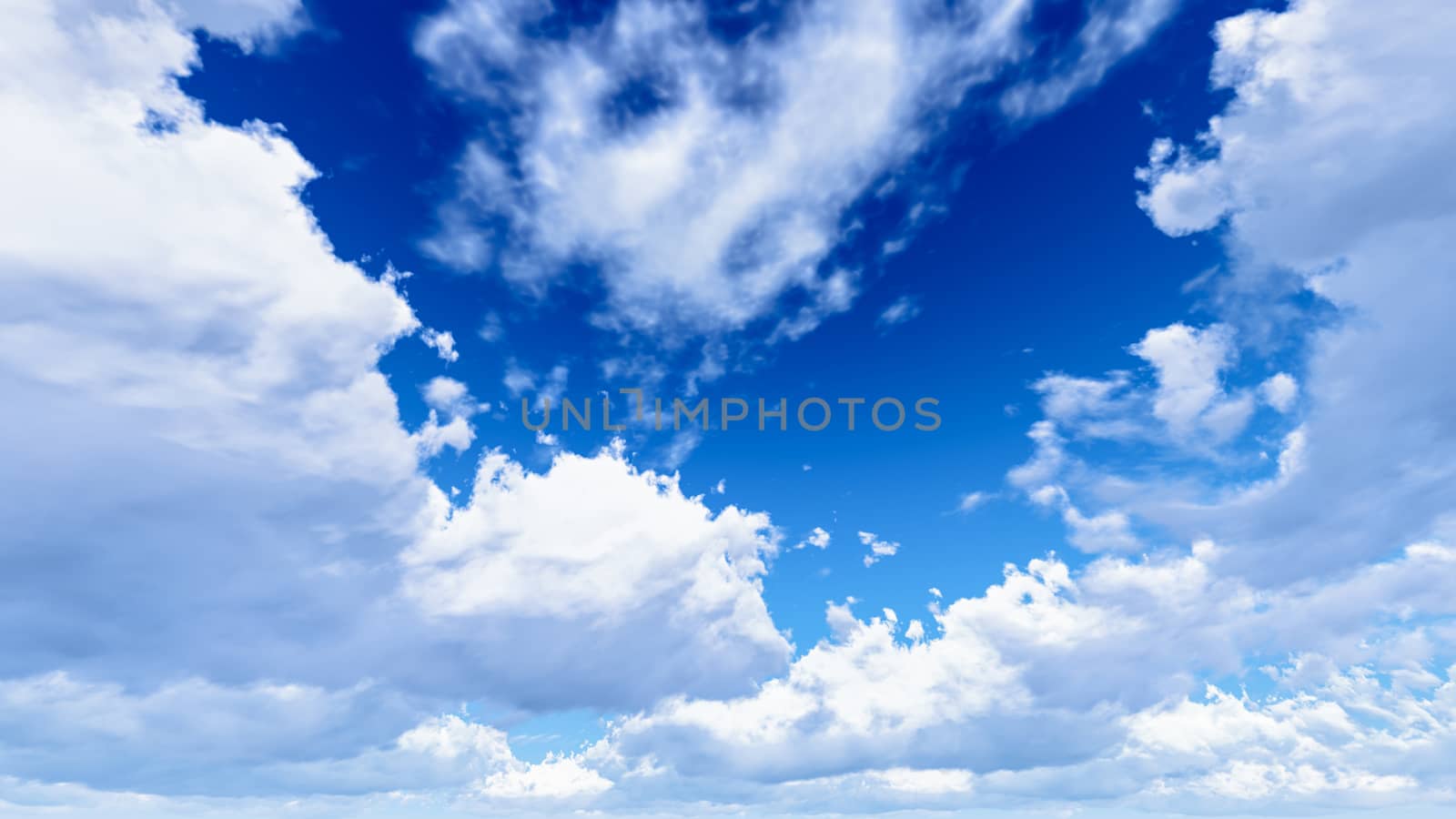 Cloudy blue sky abstract background, 3d illustration by teerawit