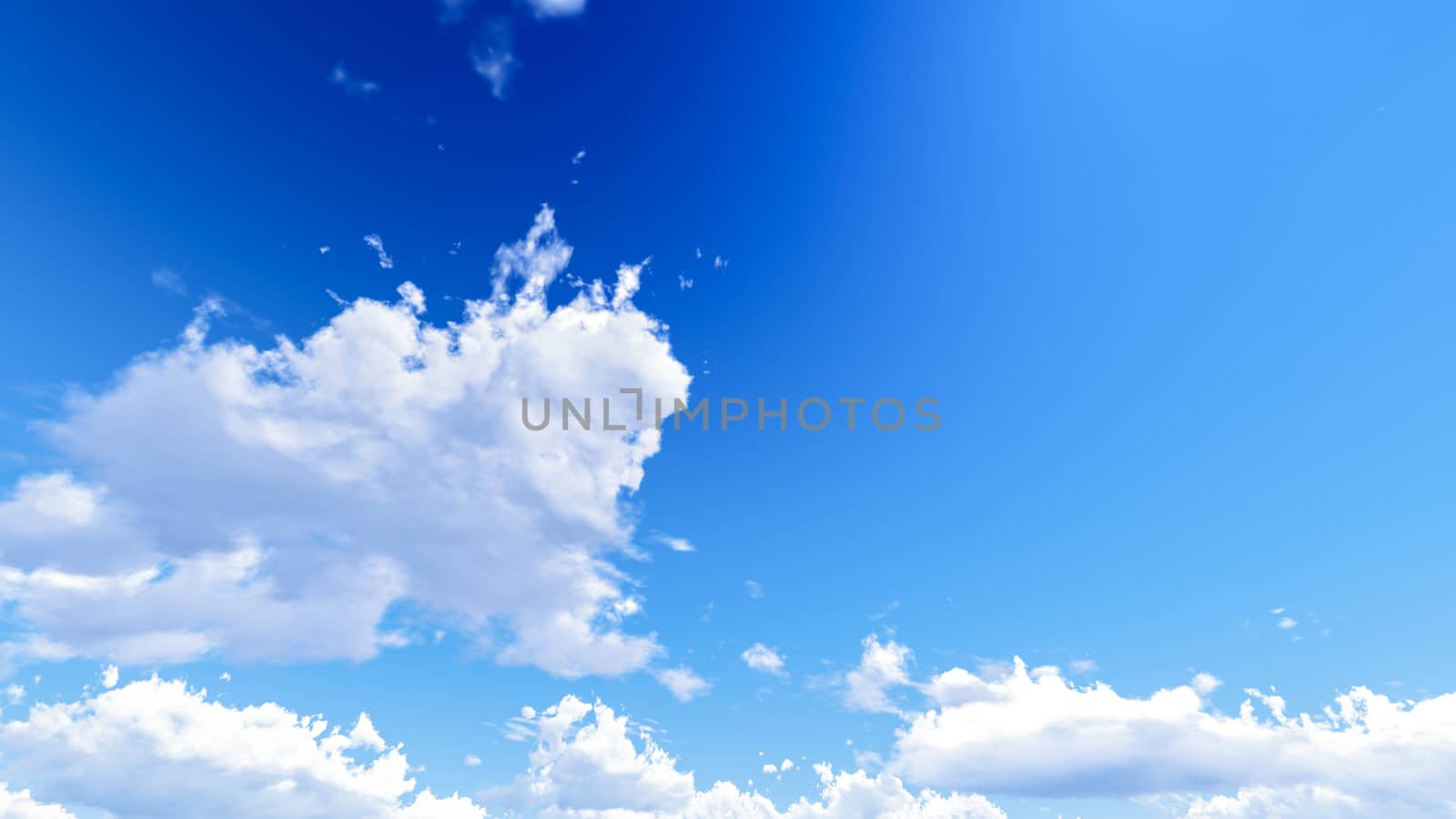 Cloudy blue sky abstract background, blue sky background with tiny clouds, 3d illustration