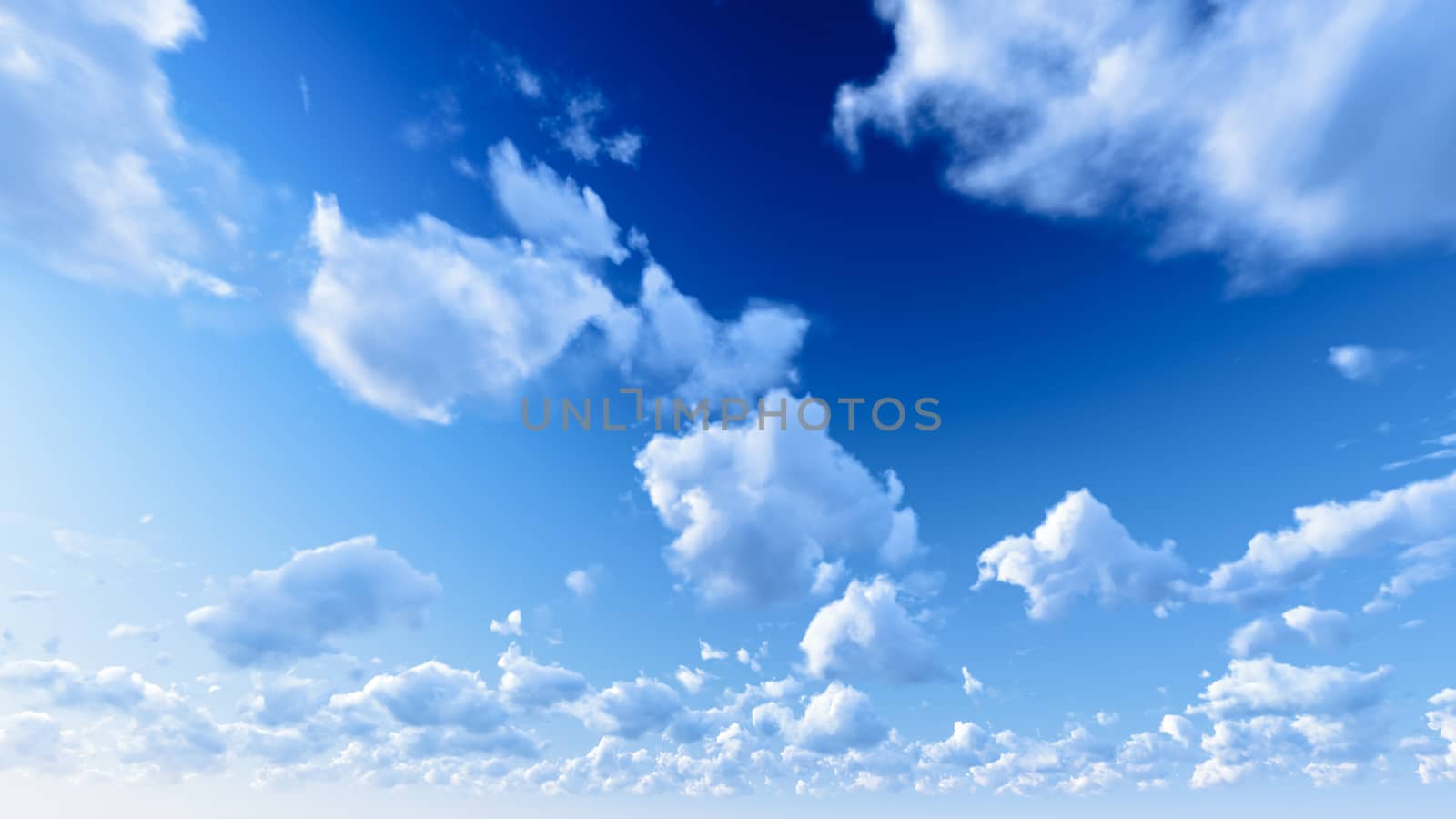 Cloudy blue sky abstract background, 3d illustration by teerawit