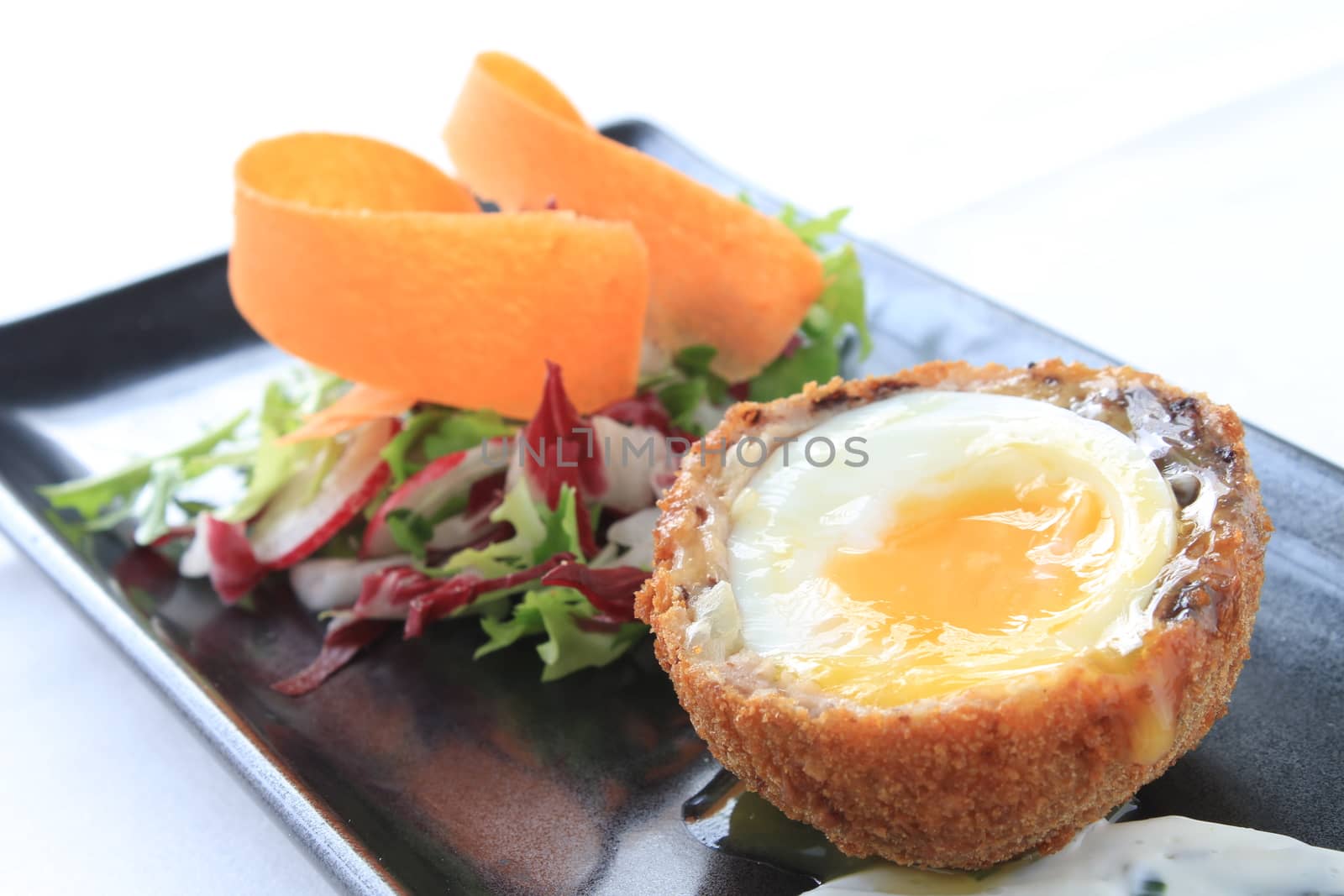 scotch egg plated starter appetizer