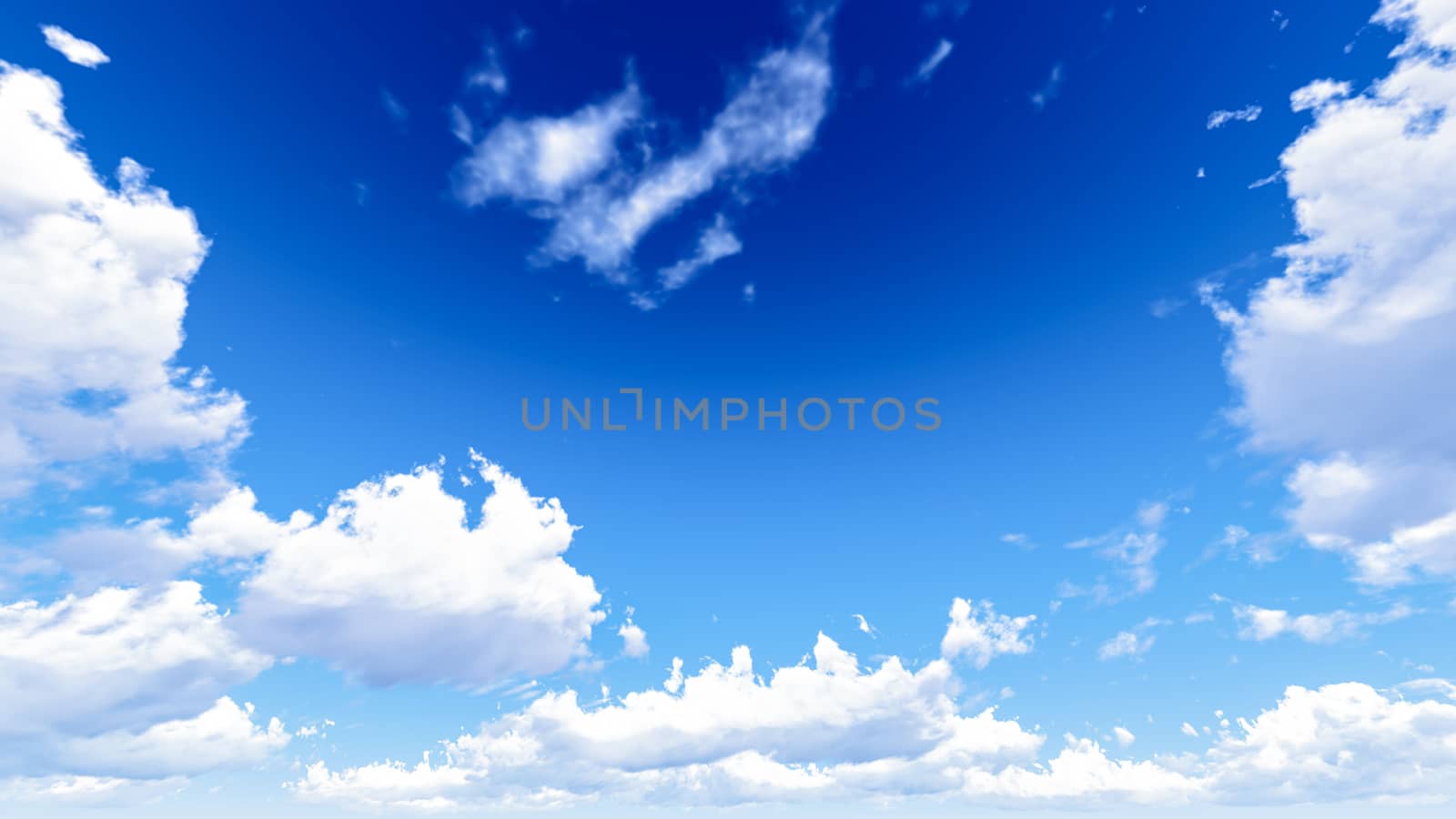 Cloudy blue sky abstract background, 3d illustration by teerawit