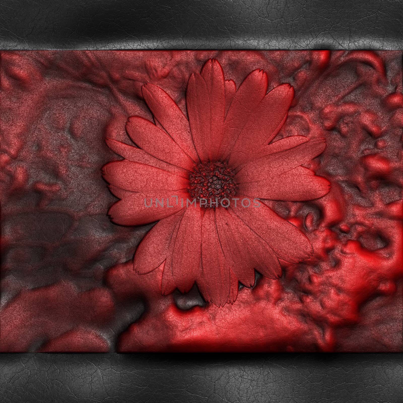 Flower background leather tile by stocklady