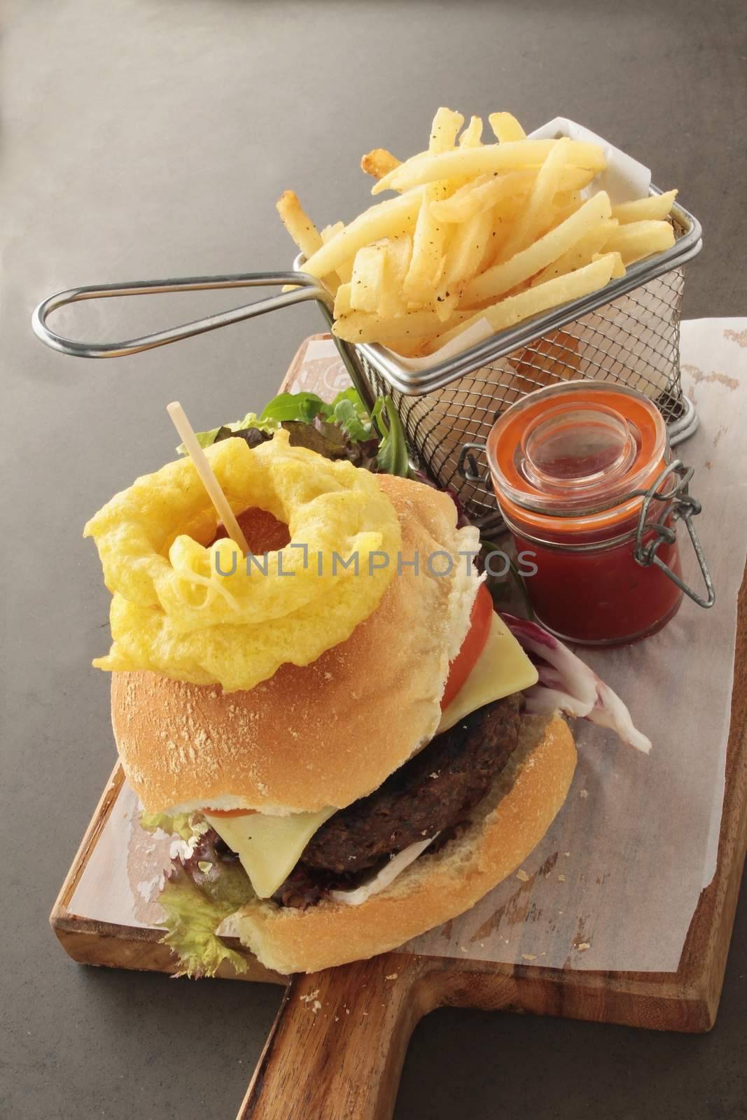 gourmet burger meal by neil_langan