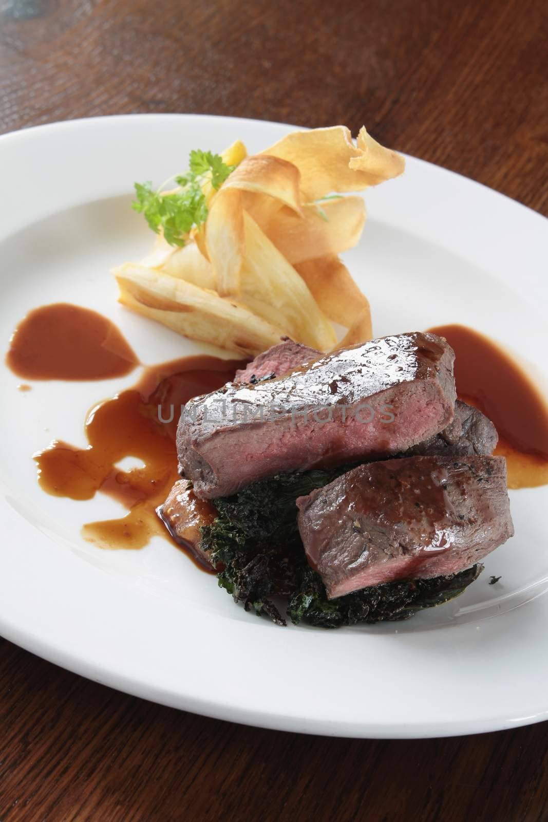 venison steak meal by neil_langan