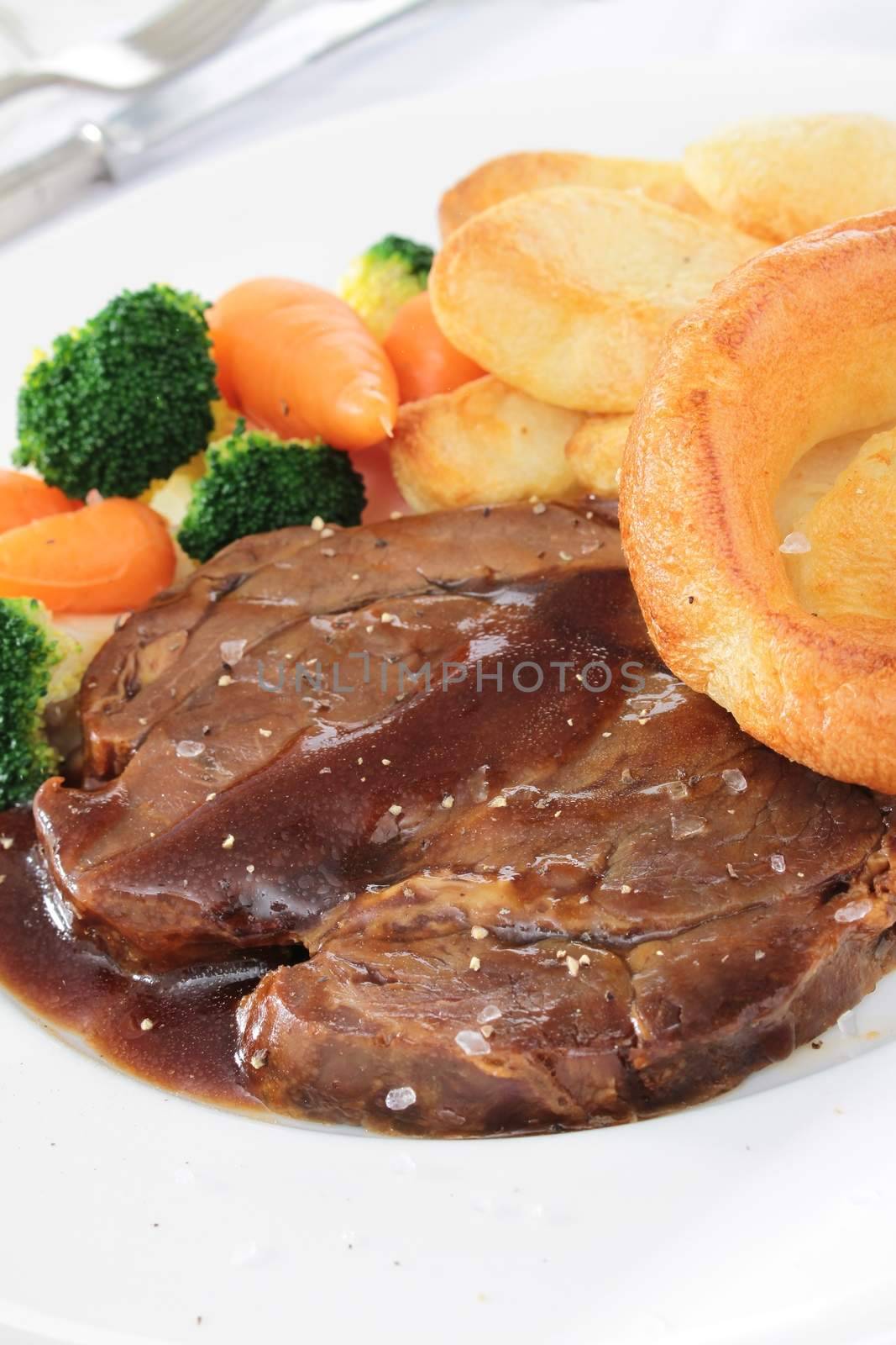 traditional roast beef dinner