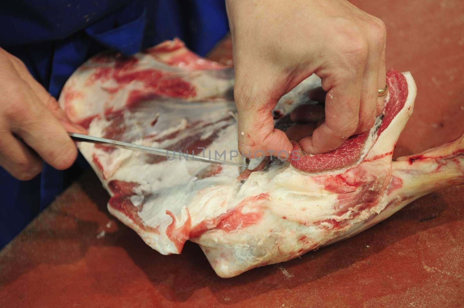 butchering meat by neil_langan