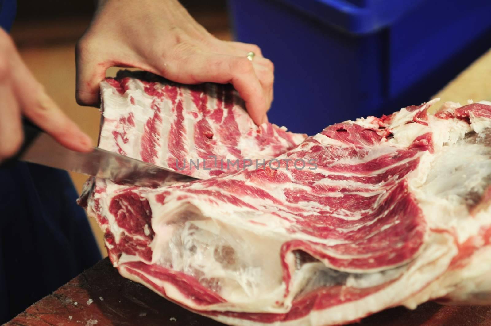 butchering meat by neil_langan