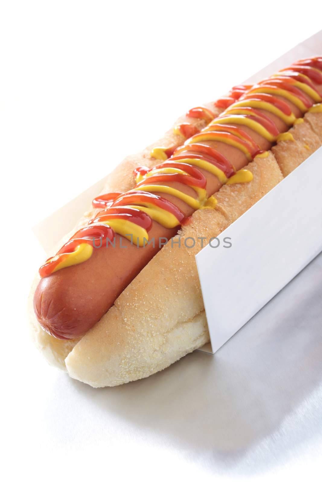 hot dog in bun
