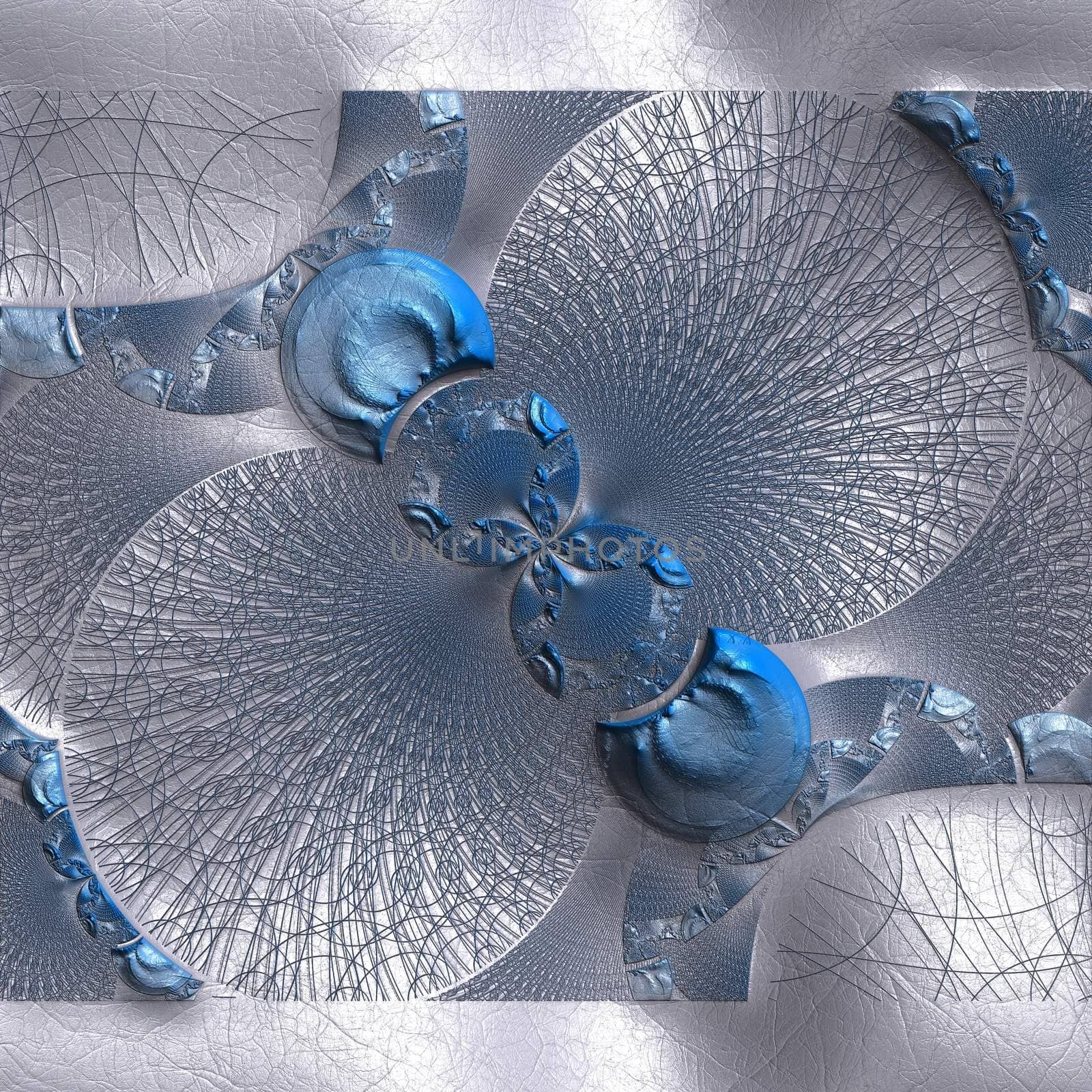 Luxury background tile with embossed fractal on leather