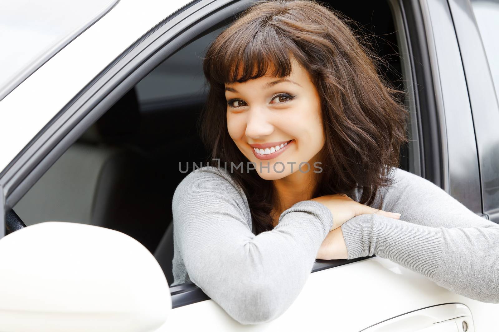 Smiling female driver